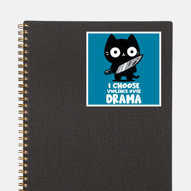 Violence Over Drama-None-Glossy-Sticker-turborat14