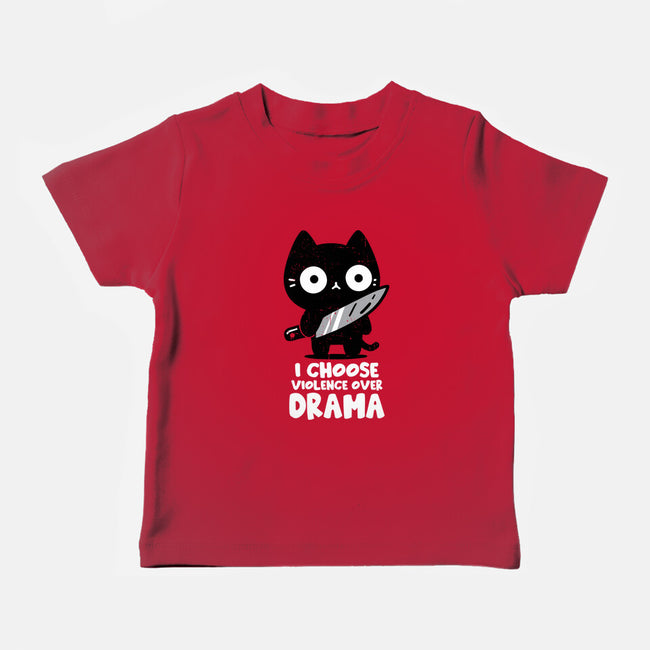 Violence Over Drama-Baby-Basic-Tee-turborat14
