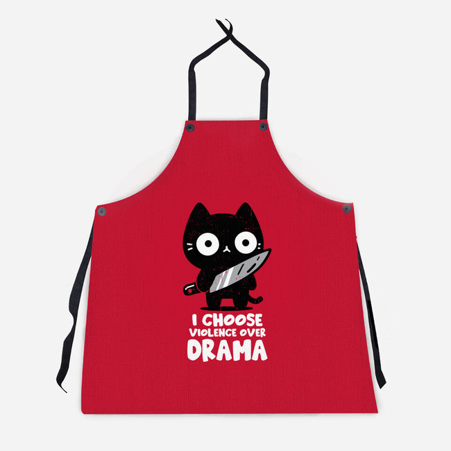 Violence Over Drama-Unisex-Kitchen-Apron-turborat14