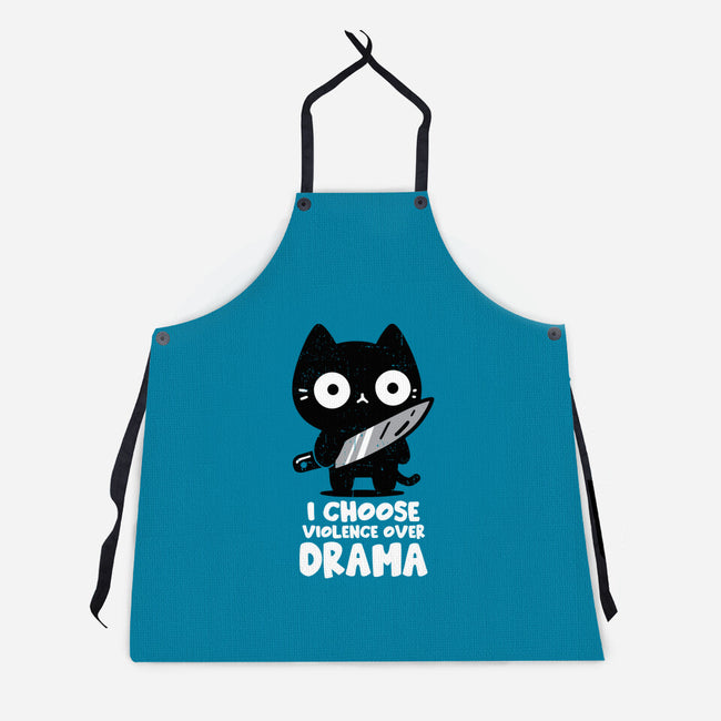 Violence Over Drama-Unisex-Kitchen-Apron-turborat14