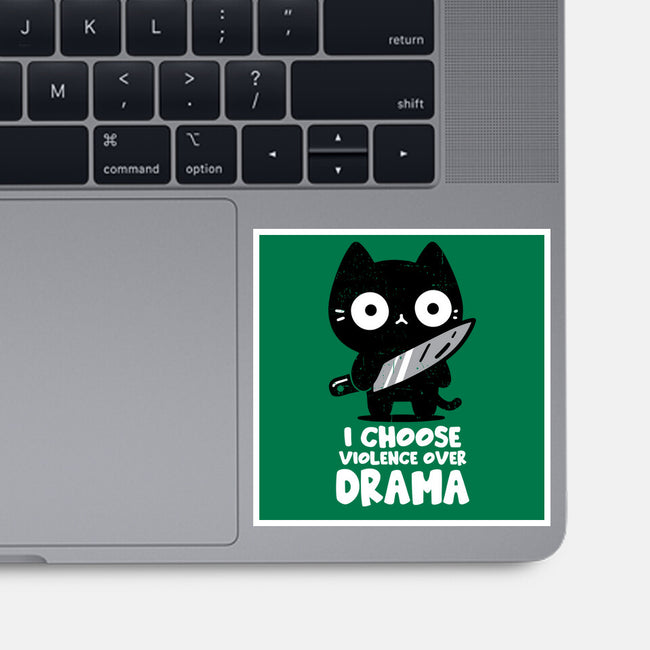 Violence Over Drama-None-Glossy-Sticker-turborat14