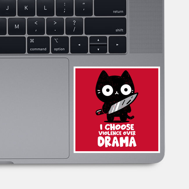 Violence Over Drama-None-Glossy-Sticker-turborat14