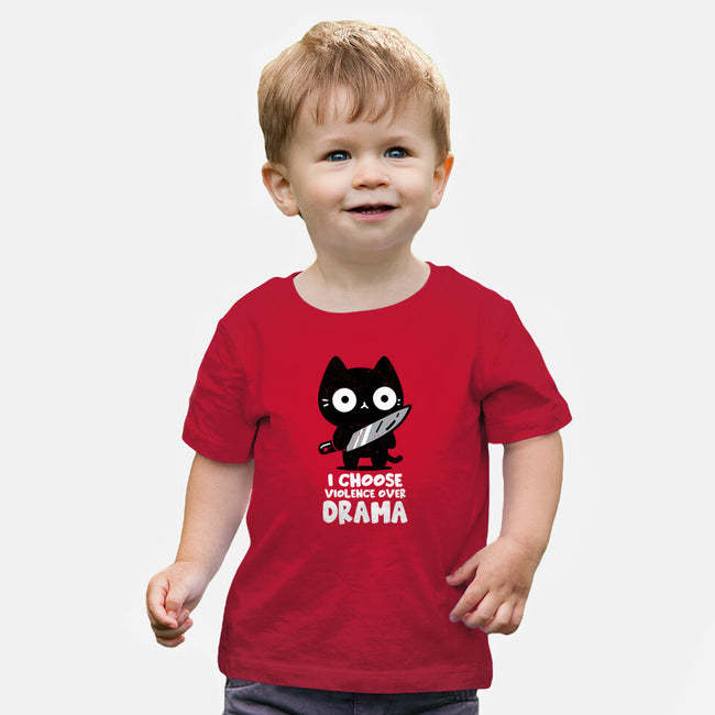 Violence Over Drama-Baby-Basic-Tee-turborat14