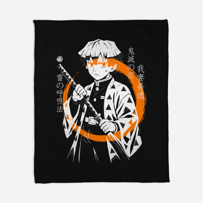 Thunder Breath Ninja-None-Fleece-Blanket-Eoli Studio