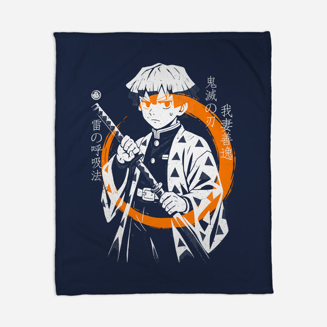 Thunder Breath Ninja-None-Fleece-Blanket-Eoli Studio