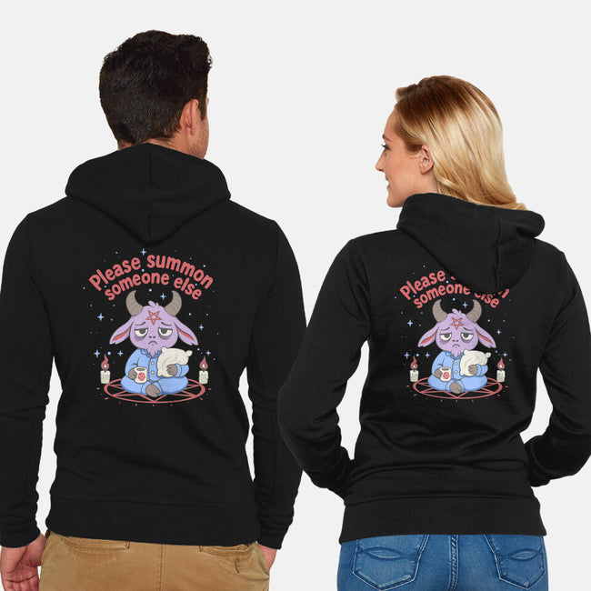 Please Summon Someone Else-Unisex-Zip-Up-Sweatshirt-Loobs
