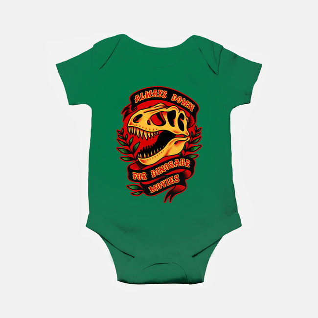 Always Down For Dino Movies-Baby-Basic-Onesie-patrickgp