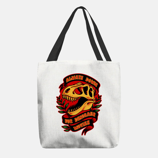 Always Down For Dino Movies-None-Basic Tote-Bag-patrickgp
