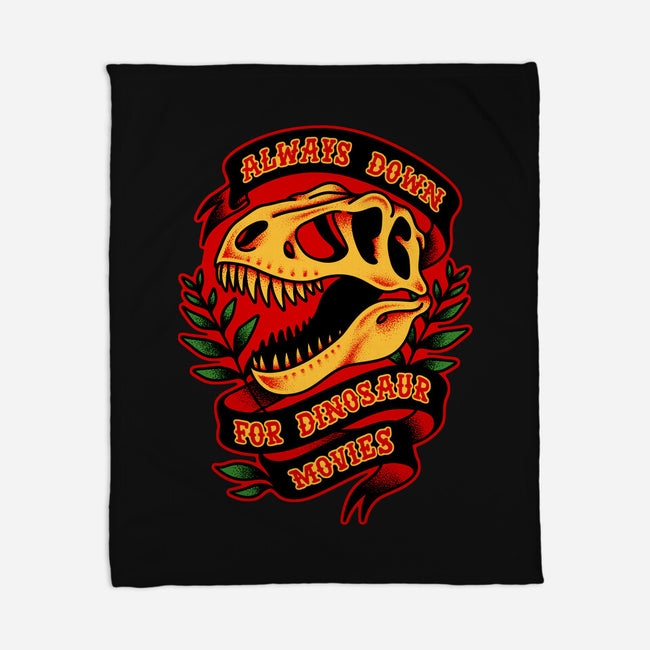 Always Down For Dino Movies-None-Fleece-Blanket-patrickgp