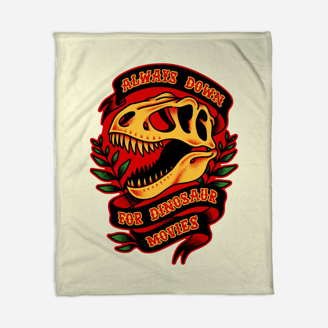Always Down For Dino Movies-None-Fleece-Blanket-patrickgp