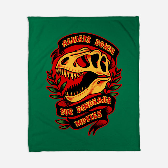 Always Down For Dino Movies-None-Fleece-Blanket-patrickgp