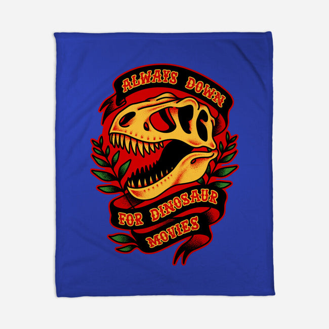 Always Down For Dino Movies-None-Fleece-Blanket-patrickgp