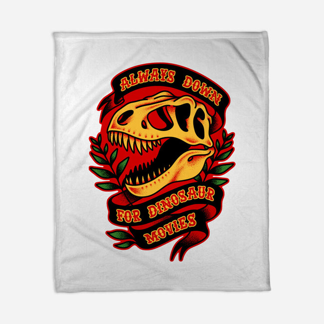Always Down For Dino Movies-None-Fleece-Blanket-patrickgp