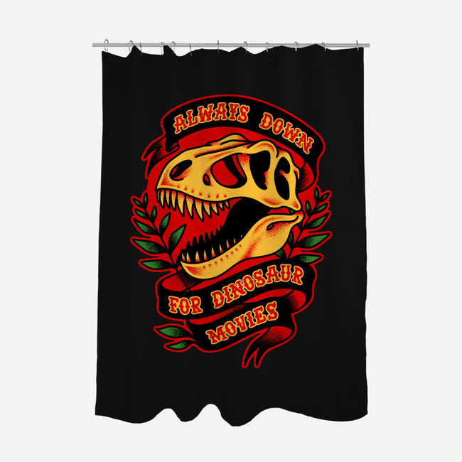 Always Down For Dino Movies-None-Polyester-Shower Curtain-patrickgp