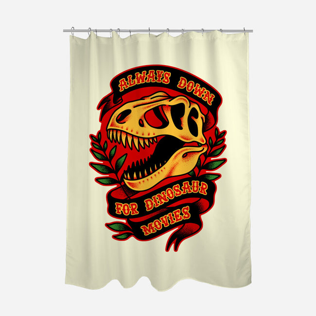 Always Down For Dino Movies-None-Polyester-Shower Curtain-patrickgp