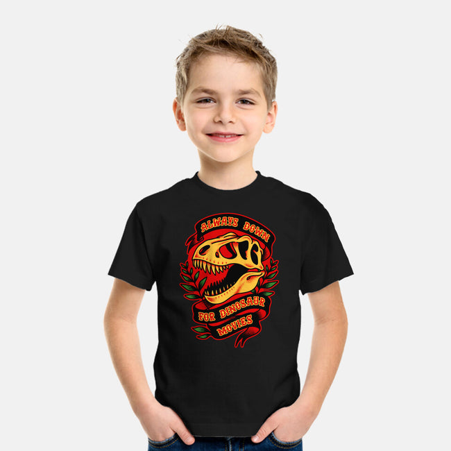 Always Down For Dino Movies-Youth-Basic-Tee-patrickgp