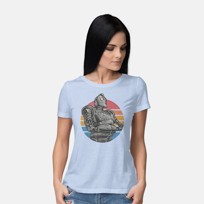 Retro Giant-Womens-Basic-Tee-glitchygorilla