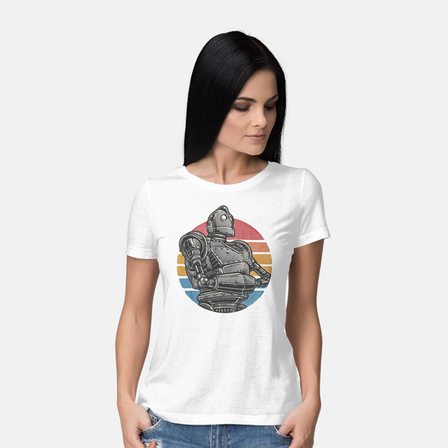 Retro Giant-Womens-Basic-Tee-glitchygorilla