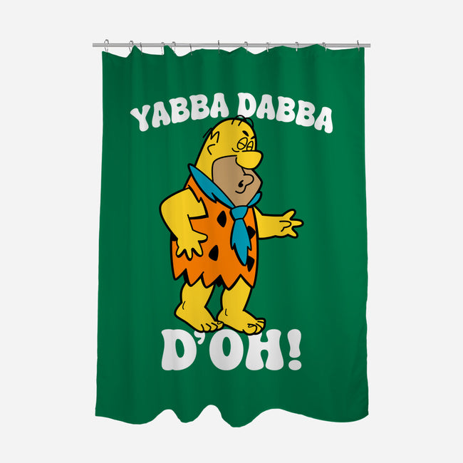 Modern Stone Age Stupid-None-Polyester-Shower Curtain-Boggs Nicolas