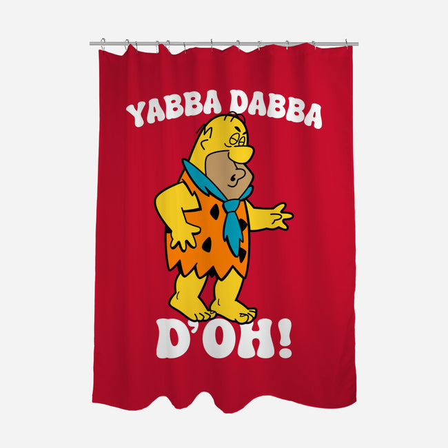 Modern Stone Age Stupid-None-Polyester-Shower Curtain-Boggs Nicolas