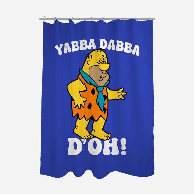 Modern Stone Age Stupid-None-Polyester-Shower Curtain-Boggs Nicolas