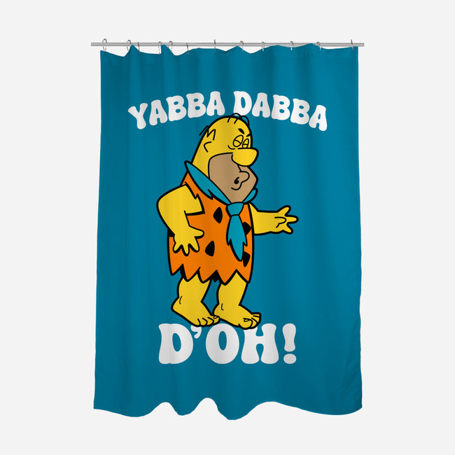 Modern Stone Age Stupid-None-Polyester-Shower Curtain-Boggs Nicolas