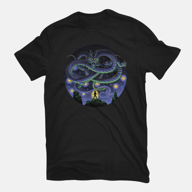 Shenron Starry Night-Mens-Basic-Tee-Astrobot Invention