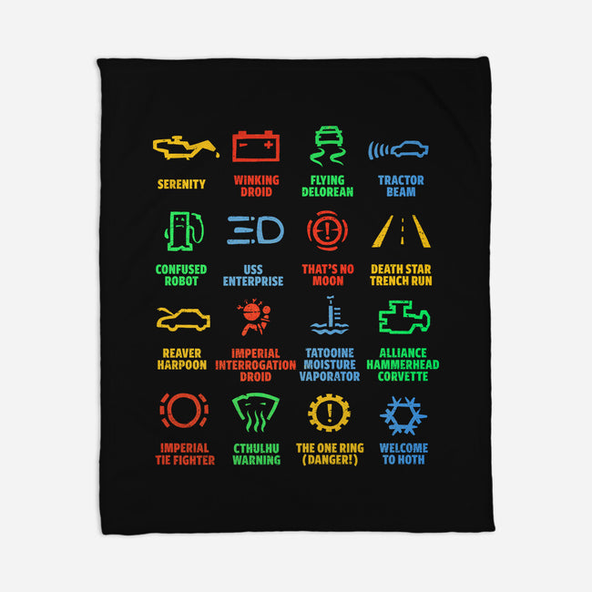 Warning Lights-None-Fleece-Blanket-kg07