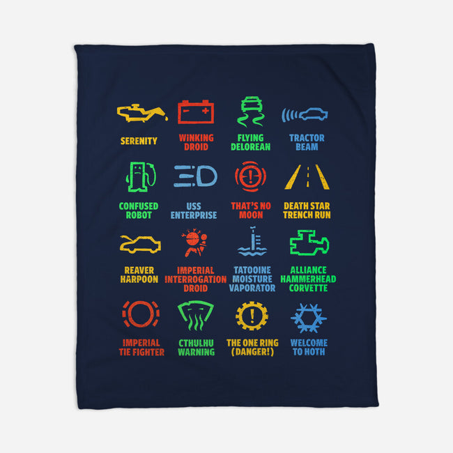 Warning Lights-None-Fleece-Blanket-kg07