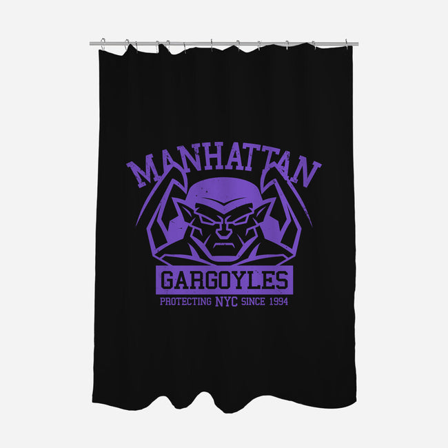 Manhattan Gargoyles-None-Polyester-Shower Curtain-Boggs Nicolas