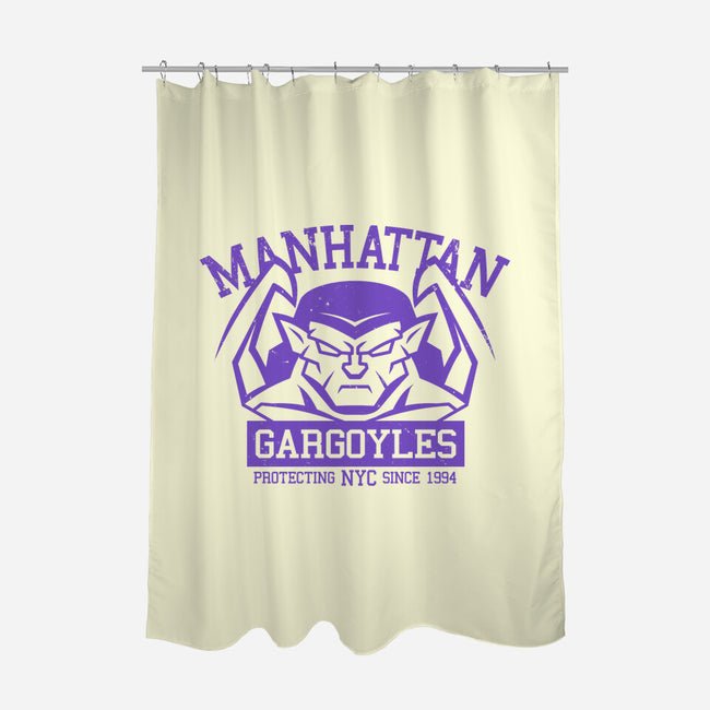 Manhattan Gargoyles-None-Polyester-Shower Curtain-Boggs Nicolas