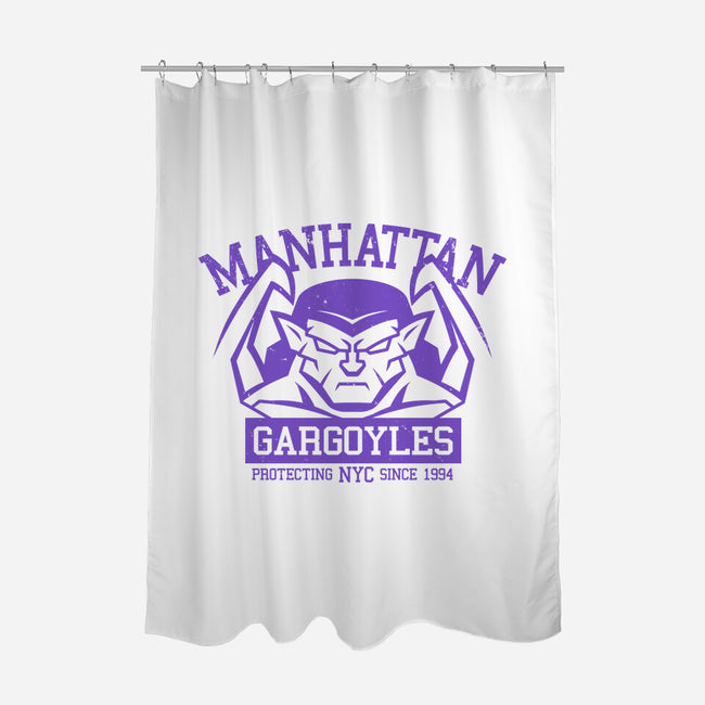 Manhattan Gargoyles-None-Polyester-Shower Curtain-Boggs Nicolas