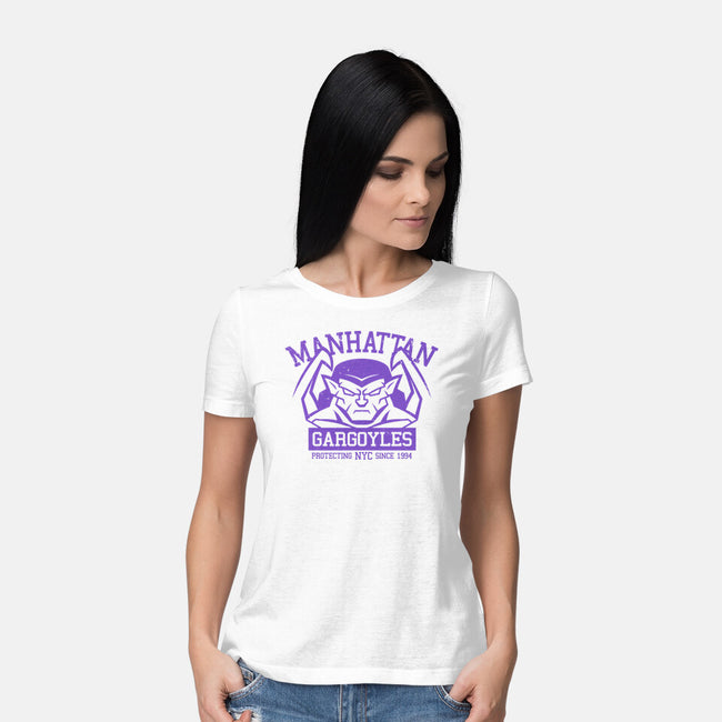 Manhattan Gargoyles-Womens-Basic-Tee-Boggs Nicolas