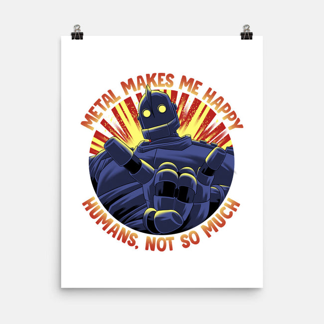 Metal Makes Me Happy-None-Matte-Poster-rmatix