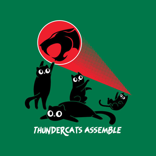 Cats Assemble-Mens-Heavyweight-Tee-rocketman_art