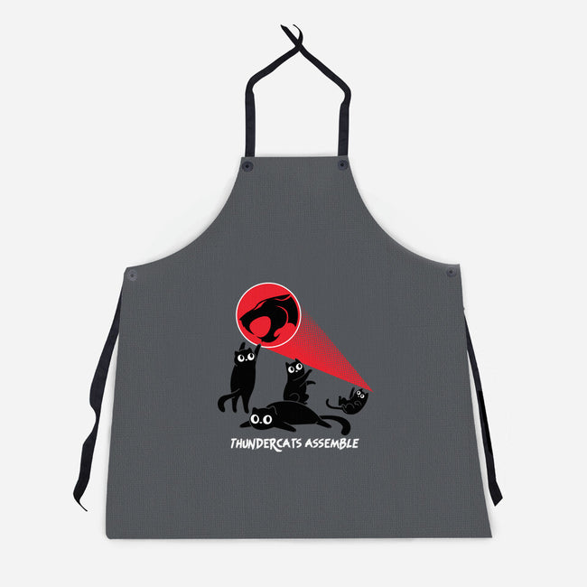 Cats Assemble-Unisex-Kitchen-Apron-rocketman_art