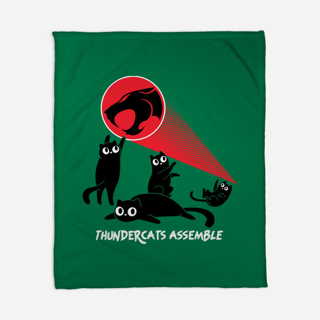 Cats Assemble-None-Fleece-Blanket-rocketman_art