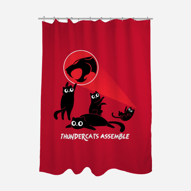 Cats Assemble-None-Polyester-Shower Curtain-rocketman_art