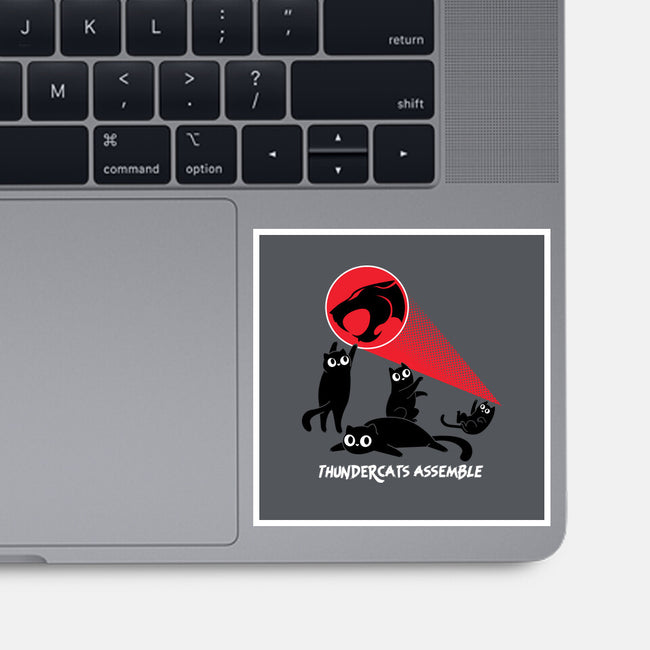 Cats Assemble-None-Glossy-Sticker-rocketman_art