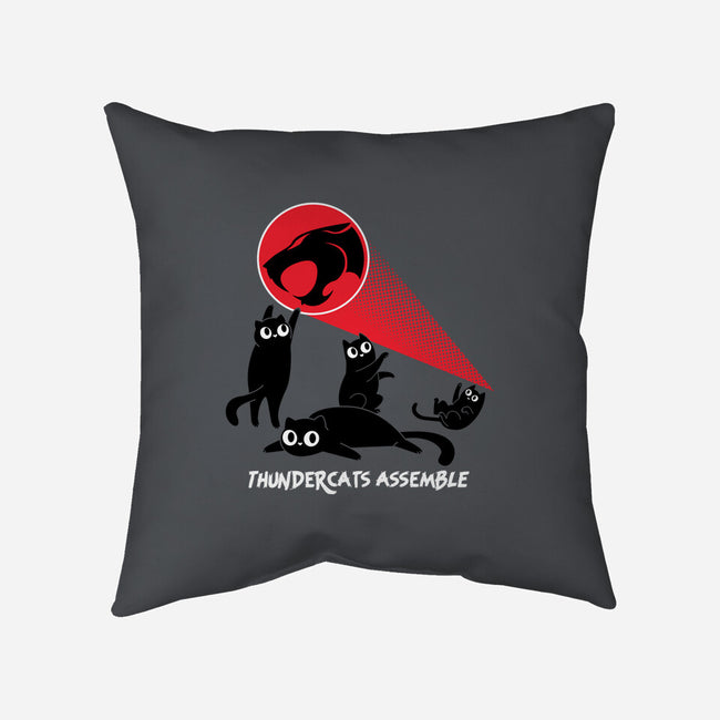 Cats Assemble-None-Removable Cover w Insert-Throw Pillow-rocketman_art