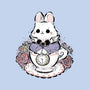Cute White Rabbit Tea Cup-Unisex-Basic-Tee-xMorfina