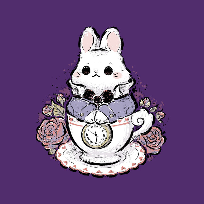 Cute White Rabbit Tea Cup-None-Matte-Poster-xMorfina
