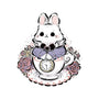 Cute White Rabbit Tea Cup-None-Fleece-Blanket-xMorfina