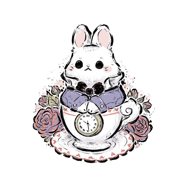 Cute White Rabbit Tea Cup-None-Matte-Poster-xMorfina