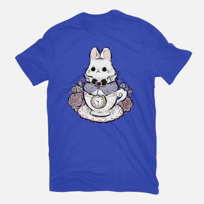 Cute White Rabbit Tea Cup-Youth-Basic-Tee-xMorfina