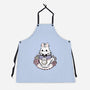 Cute White Rabbit Tea Cup-Unisex-Kitchen-Apron-xMorfina