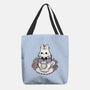 Cute White Rabbit Tea Cup-None-Basic Tote-Bag-xMorfina