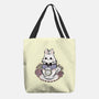 Cute White Rabbit Tea Cup-None-Basic Tote-Bag-xMorfina