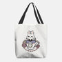 Cute White Rabbit Tea Cup-None-Basic Tote-Bag-xMorfina