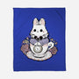 Cute White Rabbit Tea Cup-None-Fleece-Blanket-xMorfina